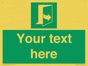 Custom sign safe condition door opens pulling left hand side